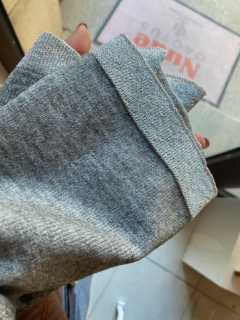 Echarpe grise avec lurex argenté - LOU