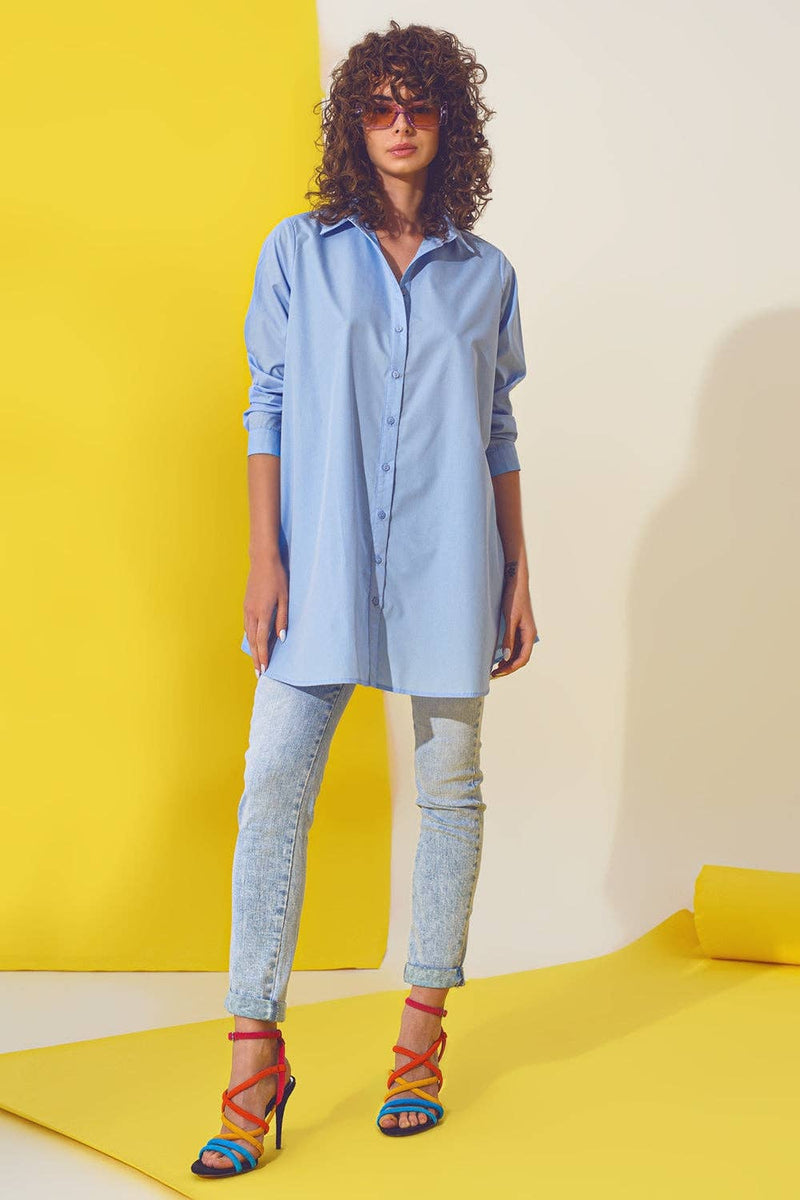 Chemise Oversize bleu clair Q2