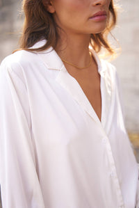 Chemise Paris col pyjama en satin - Choklate