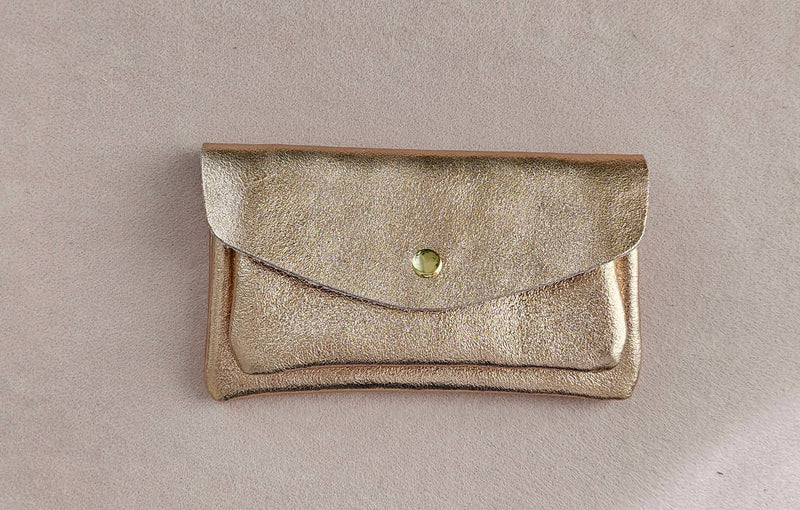 Porte monnaie cuir double poches