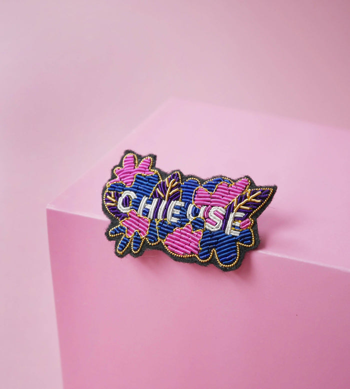 Broche Chieuse - Broderie Fait Main Cannetille