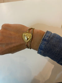 Bracelet ExVoto et hématite dorée  - Thelma & Nina