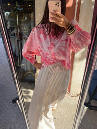 Blouse rose tie & dye