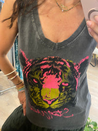 T-shirt blanc "tigre" - LOU
