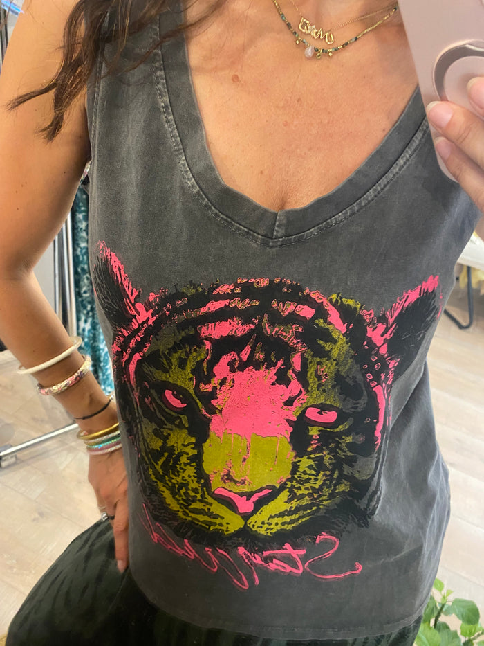 T-shirt blanc "tigre" - LOU