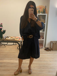 Bermuda uni avec ceinture - LOU