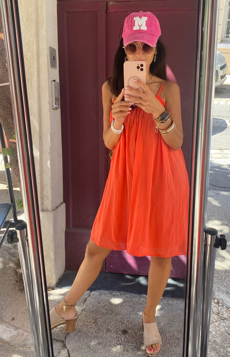 Robe courte voile de coton - LOU