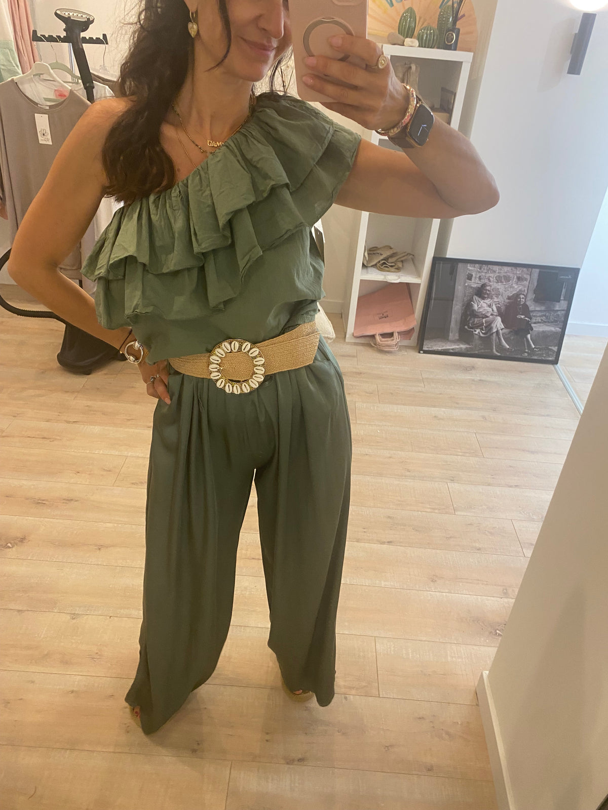 Pantalon fluide satiné