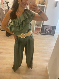 Pantalon fluide satiné