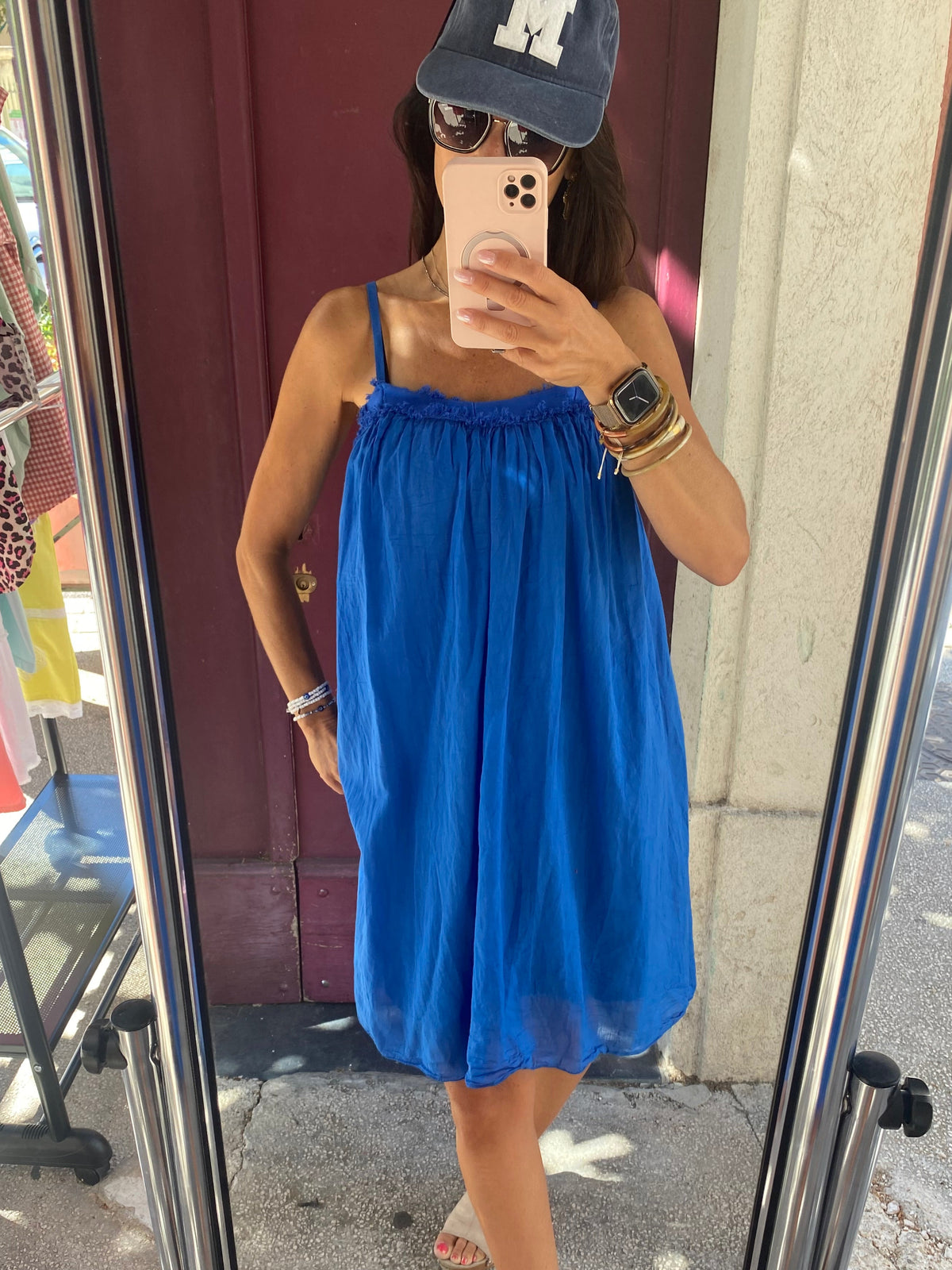 Robe courte voile de coton - LOU