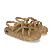 Sandales corde plateforme beige - BOHONOMAD