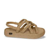 Sandales corde plateforme beige - BOHONOMAD