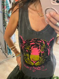 T-shirt blanc "tigre" - LOU