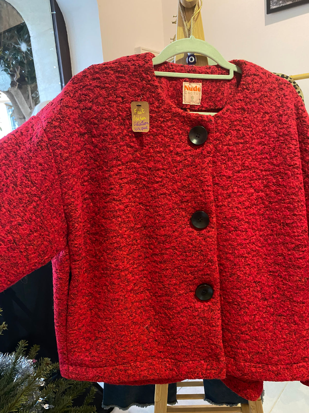Veste NUDE CACTUS rouge