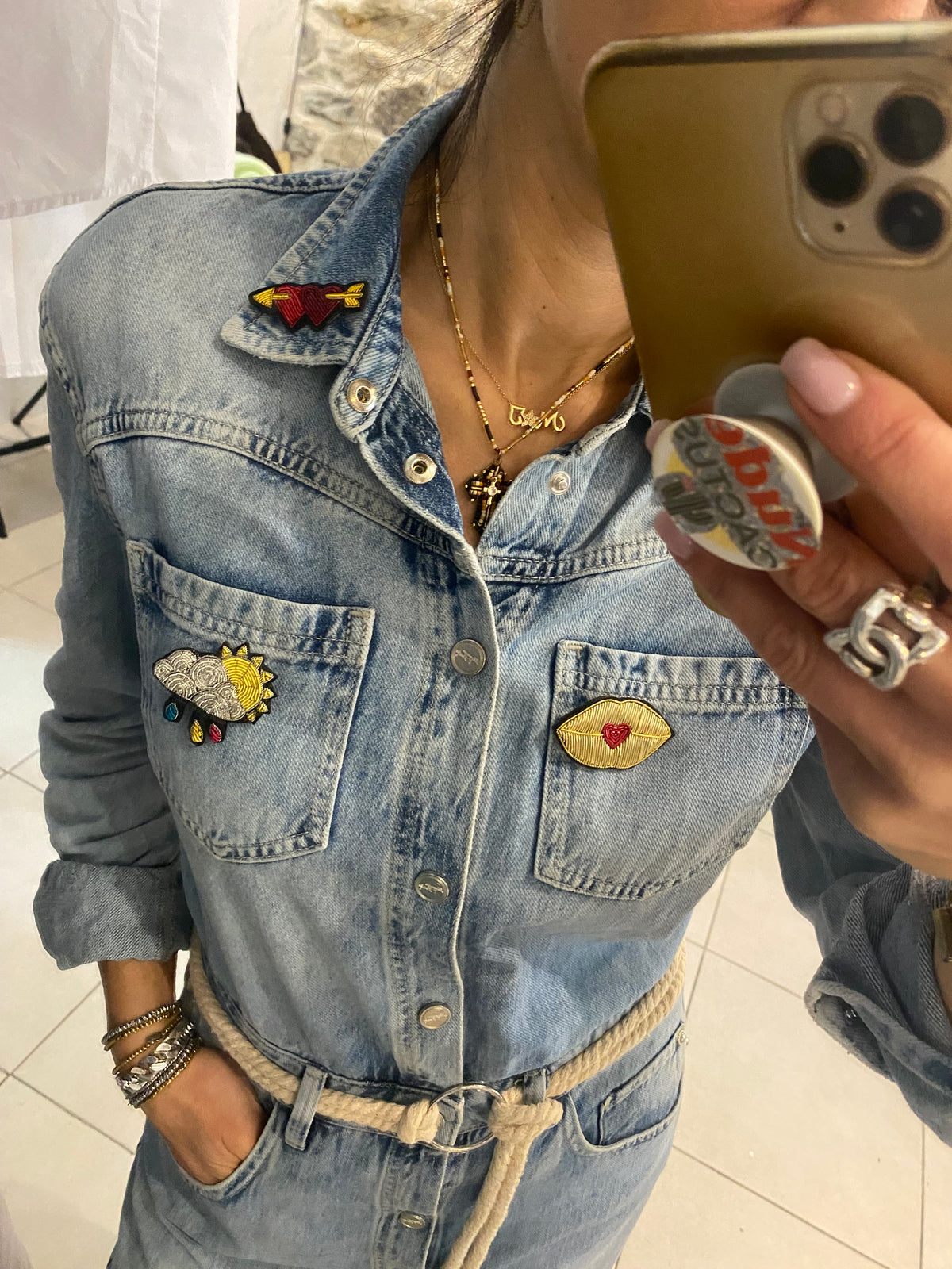Broche Cœurs fléchés