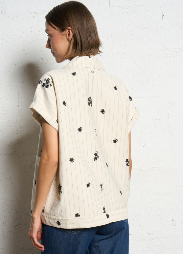 Blazer fleuri sans manche - PLEASE