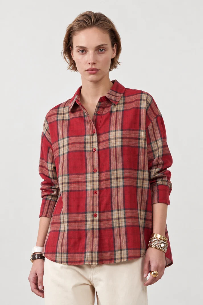 Chemise écossaise rouge - Orféo