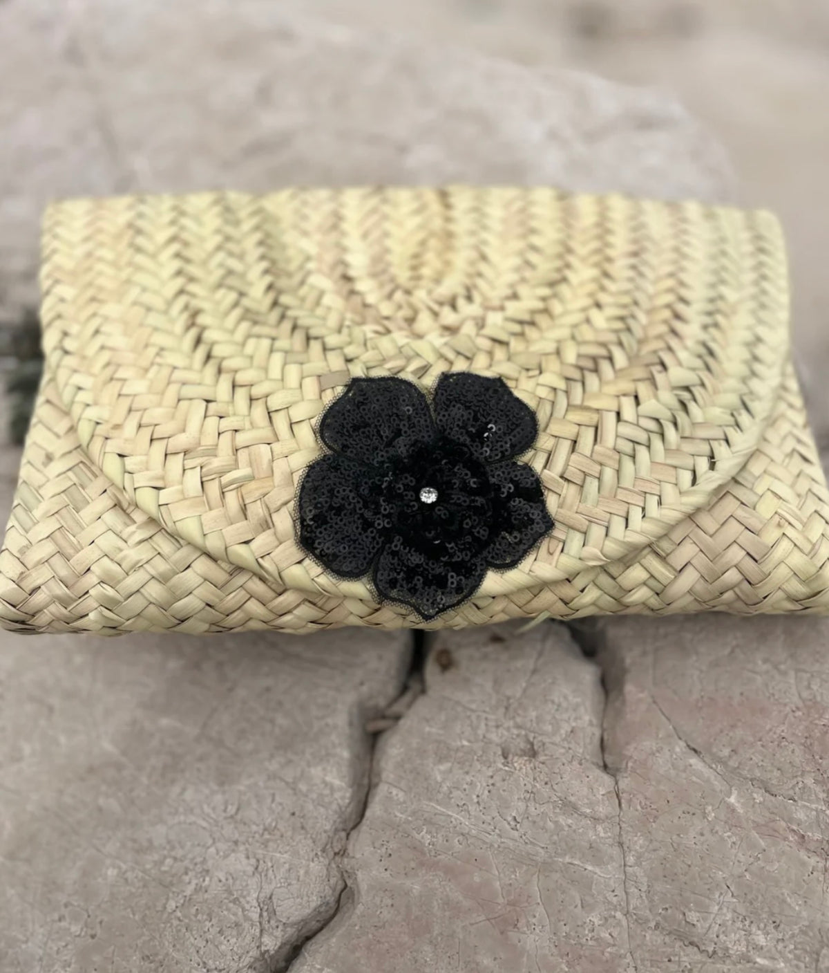 Pochette de soirée Black FLOWER - Les Folies by Jade