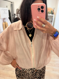 Blouson rose poudré voile - LOU