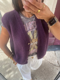 Gilet sans manche LiL aubergine - LOU