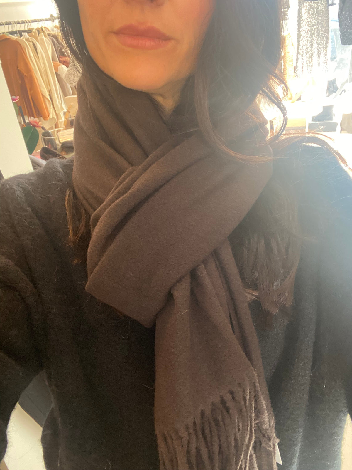 Echarpe unie cachemire - LOU