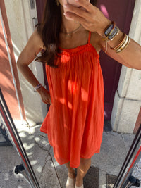 Robe courte voile de coton - LOU