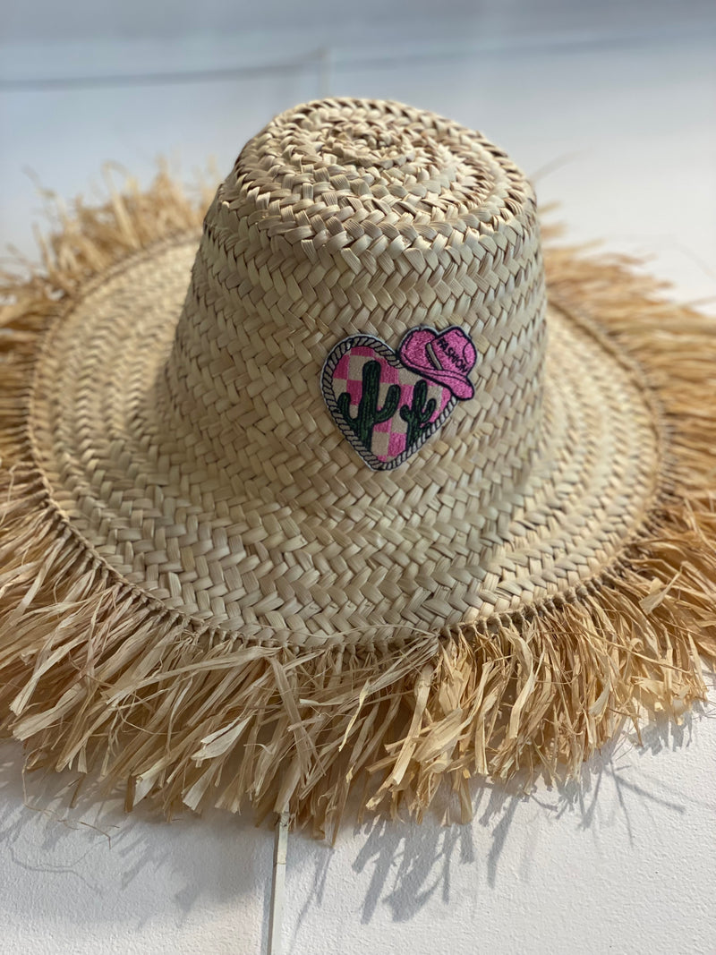 Chapeau franges WESTERN Rose - Les Folies by Jade