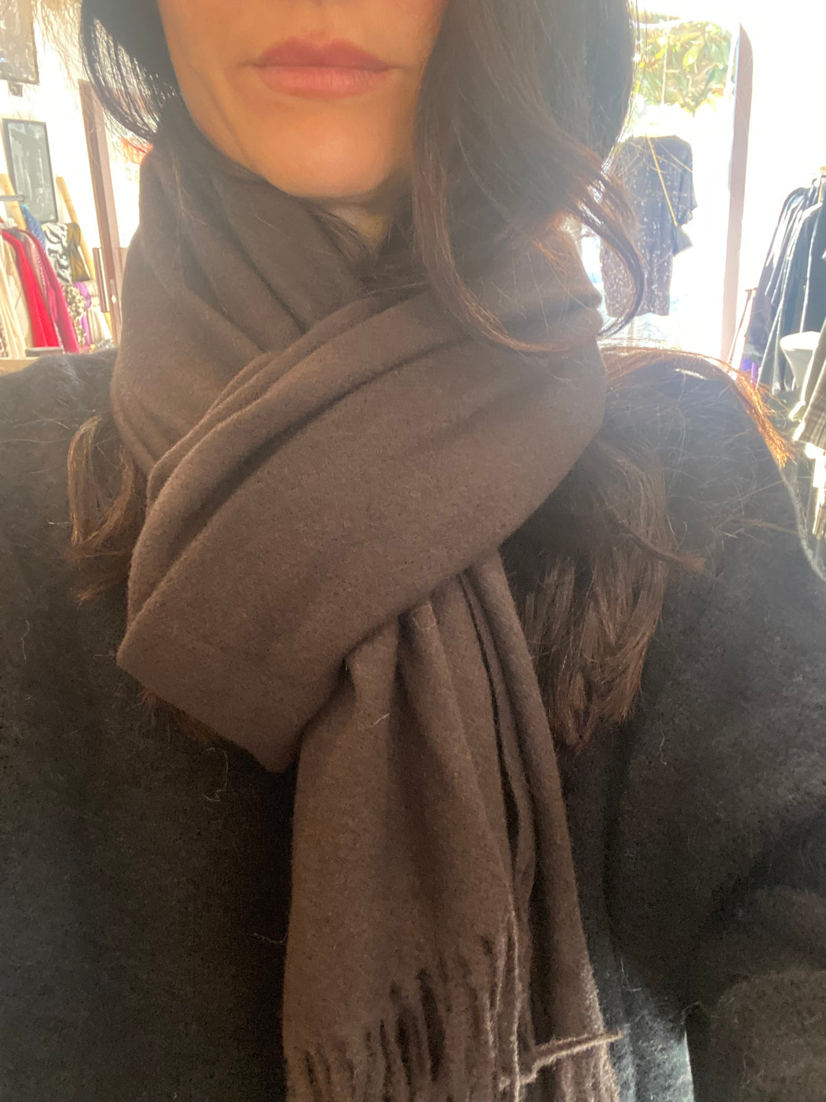 Echarpe unie cachemire - LOU