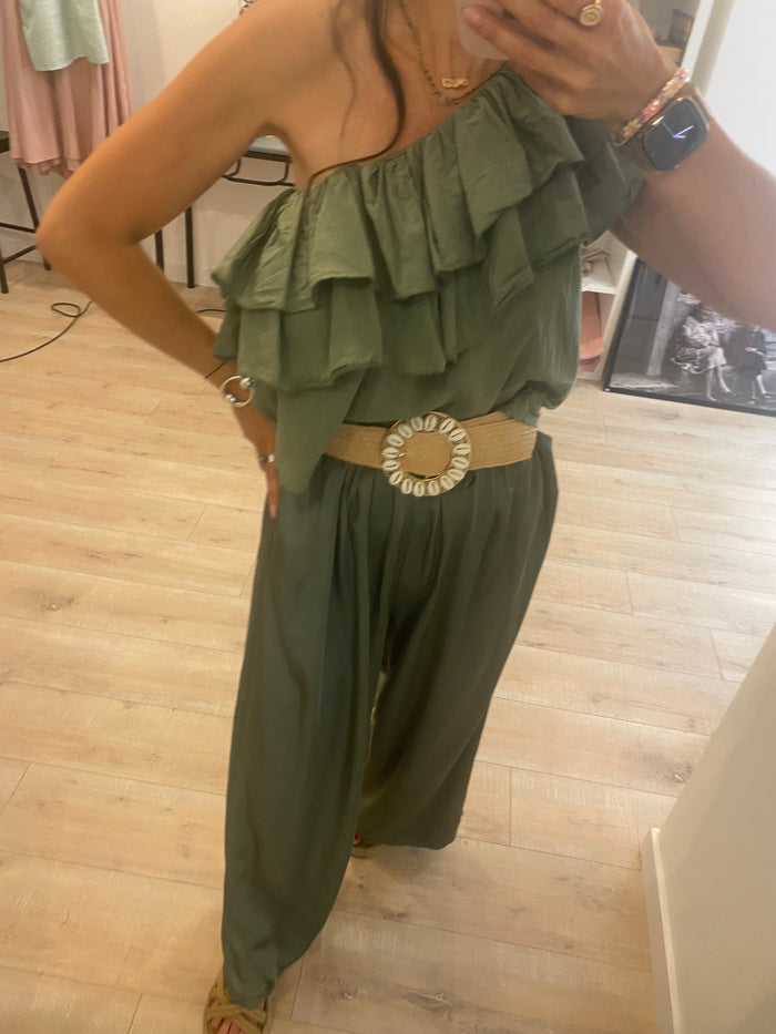 Pantalon fluide satiné