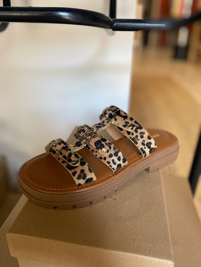 Sandales mules léopard SOLEIL - Findlay
