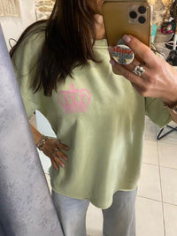Sweat QUEEN vert amande