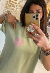 Sweat QUEEN vert amande