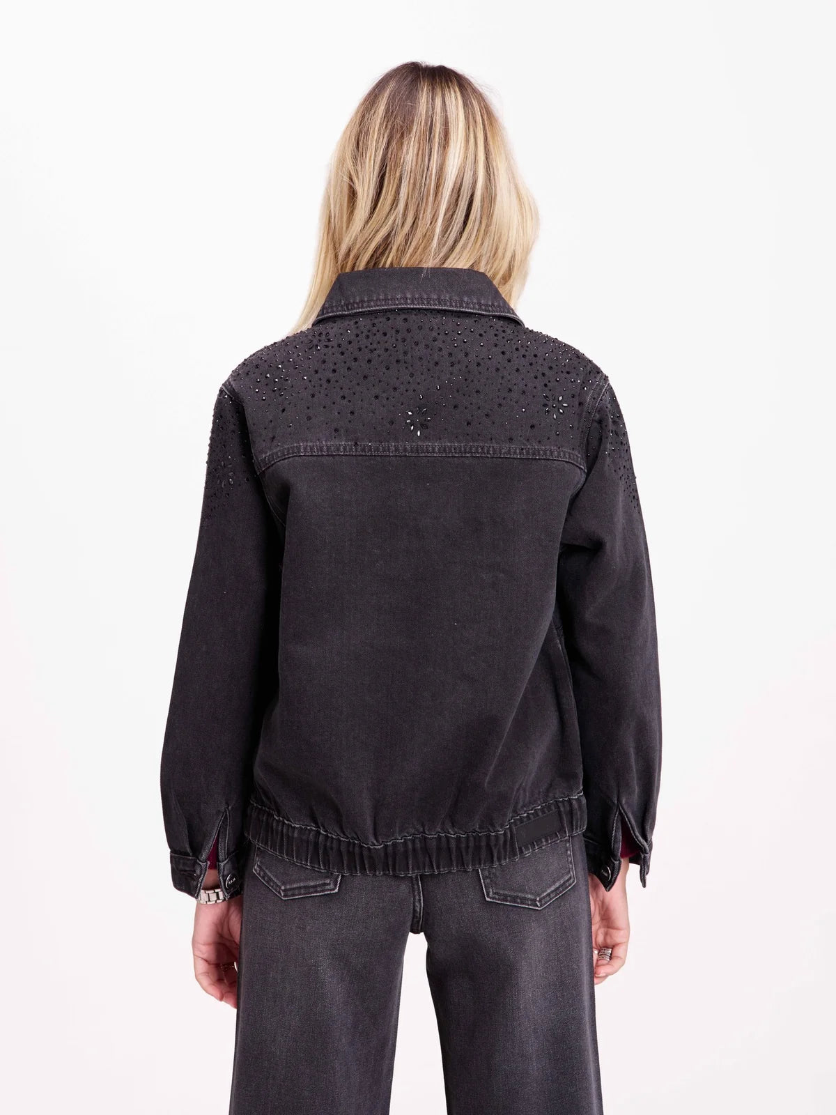 Veste VANNY STRASS carbone - F.A.M