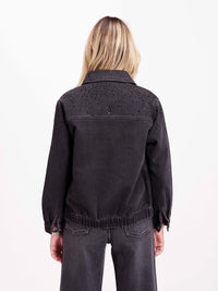 Veste VANNY STRASS carbone - F.A.M