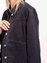 Veste VANNY STRASS carbone - F.A.M