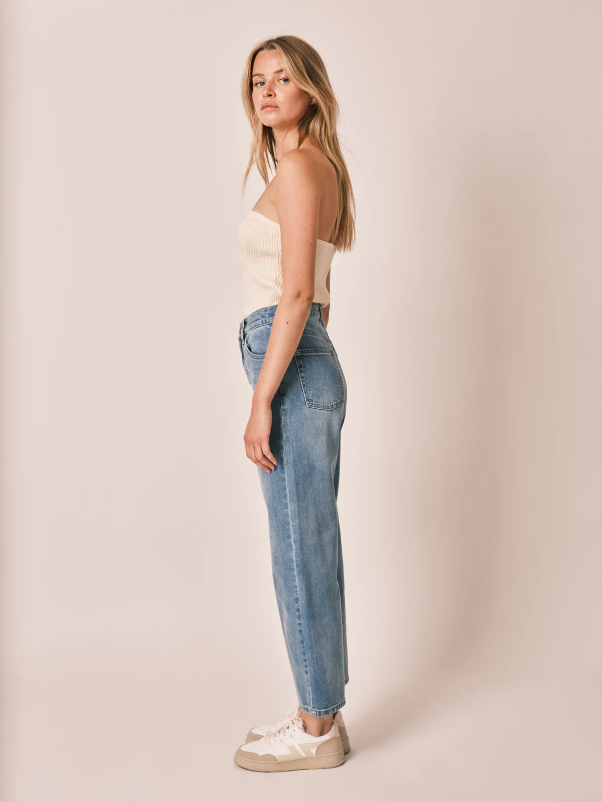 Jean POLA droit bleu denim - F.A.M