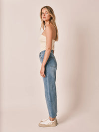 Jean POLA droit bleu denim - F.A.M