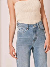 Jean POLA droit bleu denim - F.A.M