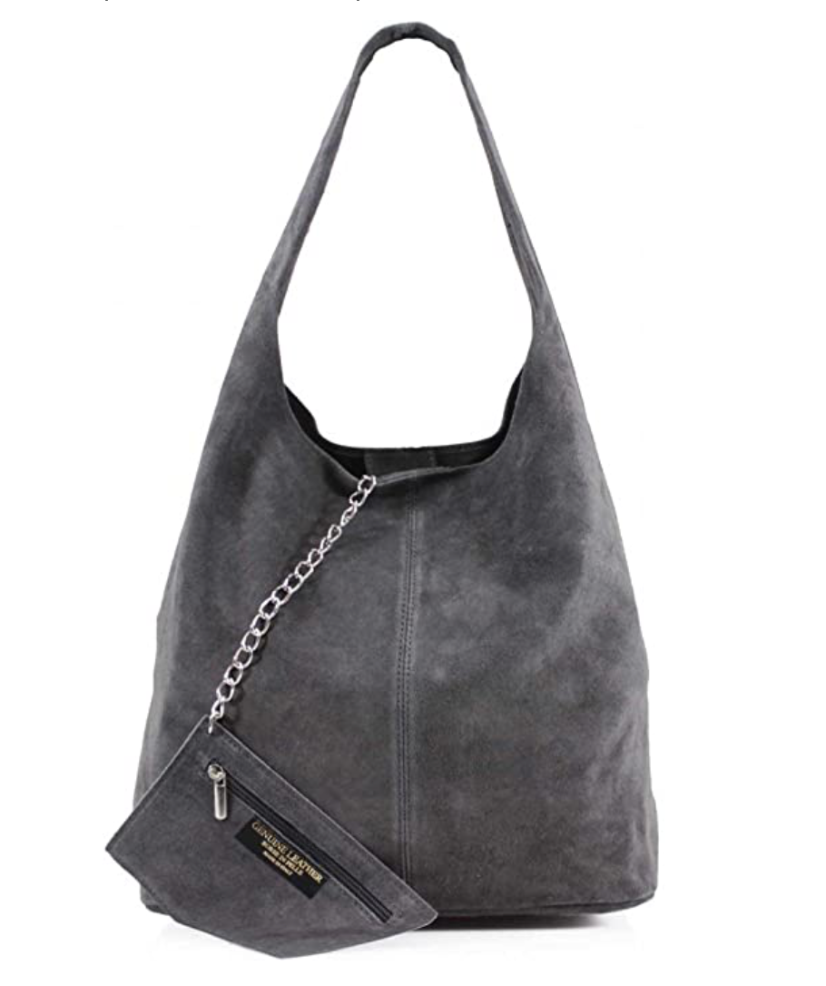 Sac à bandoulière et porte monnaie en daim