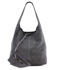 Sac à bandoulière et porte monnaie en daim