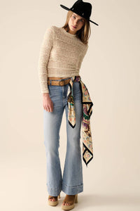 Haut en dentelle florale crème - Q2