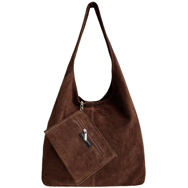 Sac à bandoulière et porte monnaie en daim
