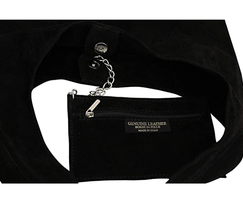 Sac à bandoulière et porte monnaie en daim