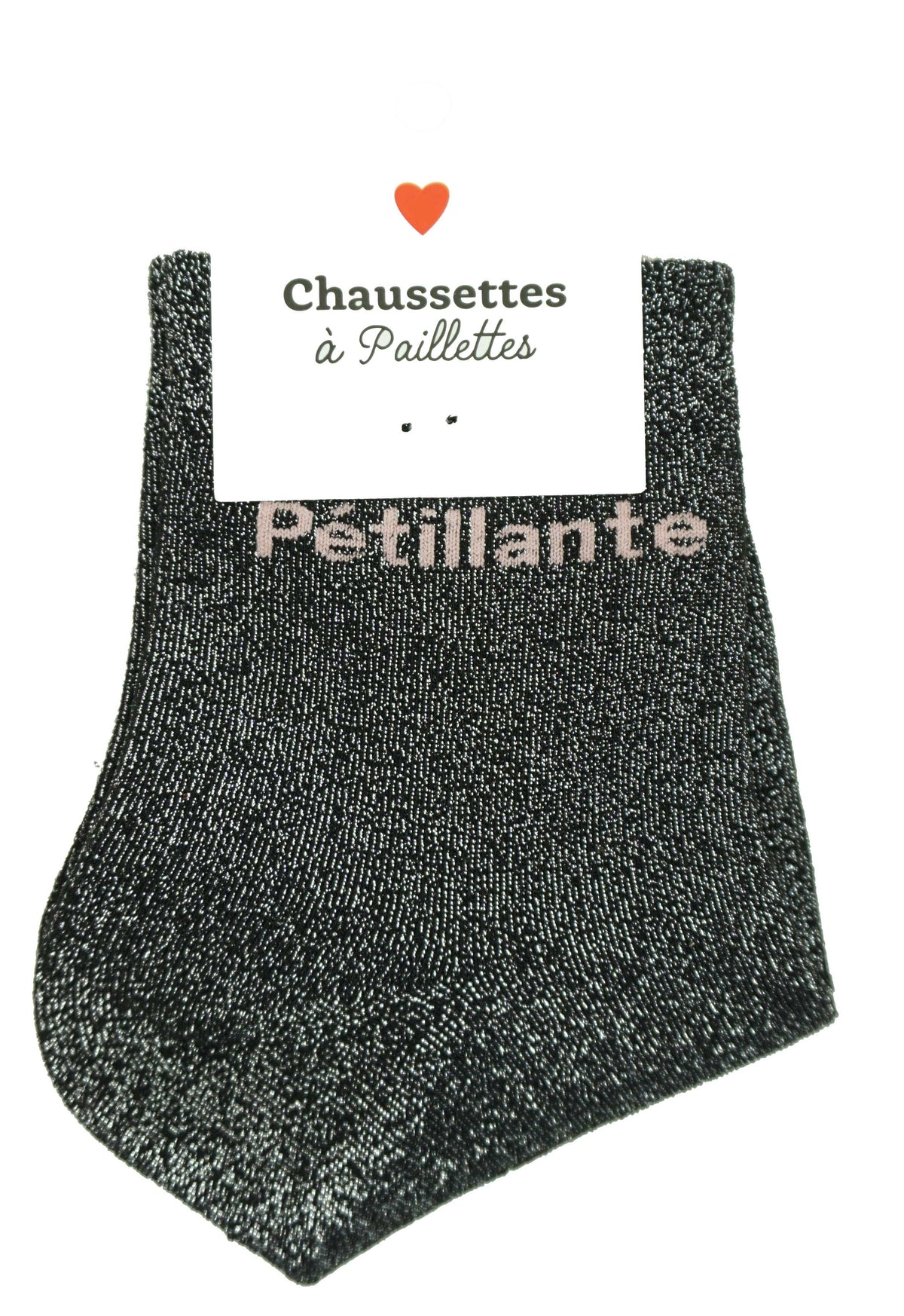 Chaussettes à paillettes message