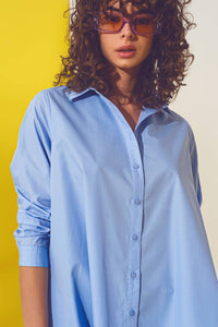 Chemise Oversize bleu clair Q2