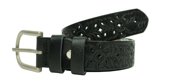 Ceinture en cuir ajouré