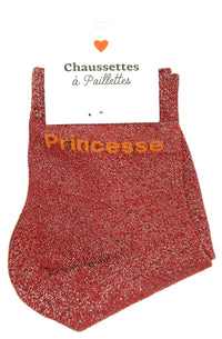 Chaussettes à paillettes message