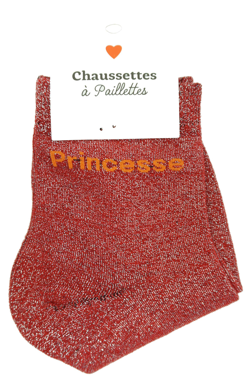 Chaussettes à paillettes message