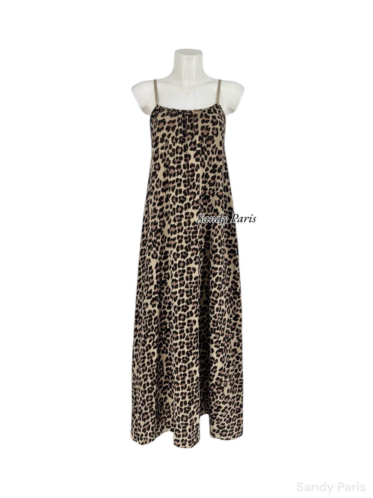 Robe Longue en gaze de coton léopard