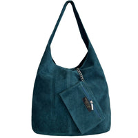 Sac à bandoulière et porte monnaie en daim